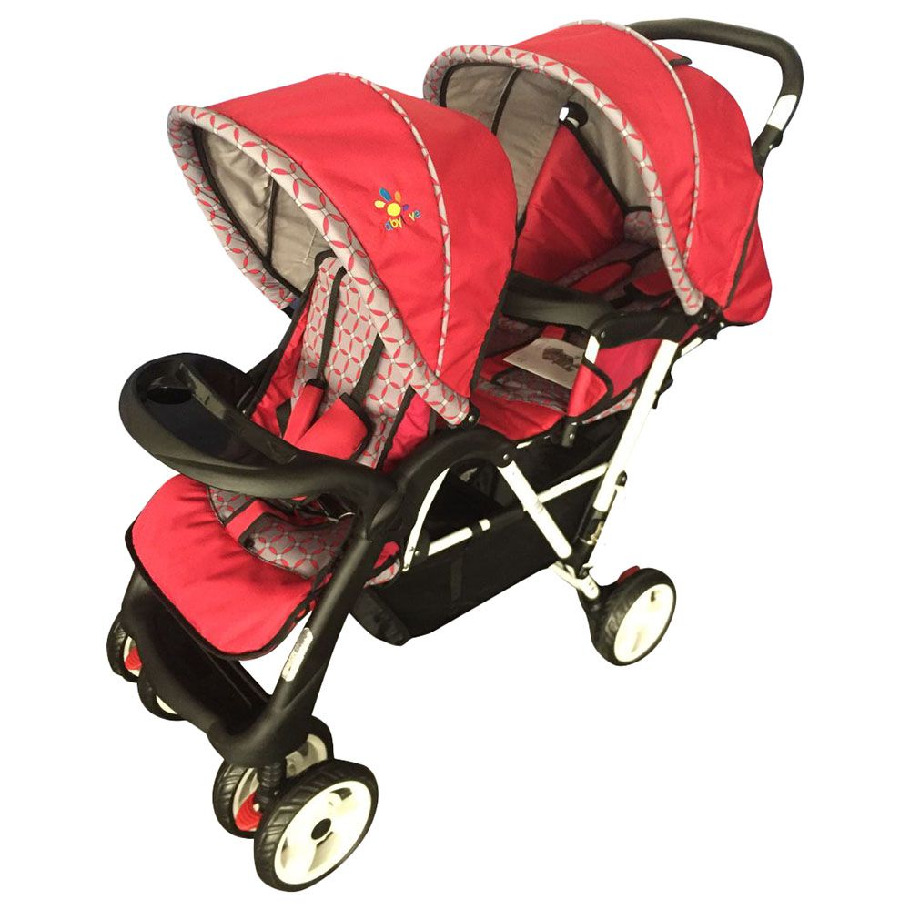 Costway foldable twin baby double cheap stroller